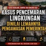Kasus Pencemaran Lingkungan Dinilai Bukti Lemahnya Pengawasan Pemerintah